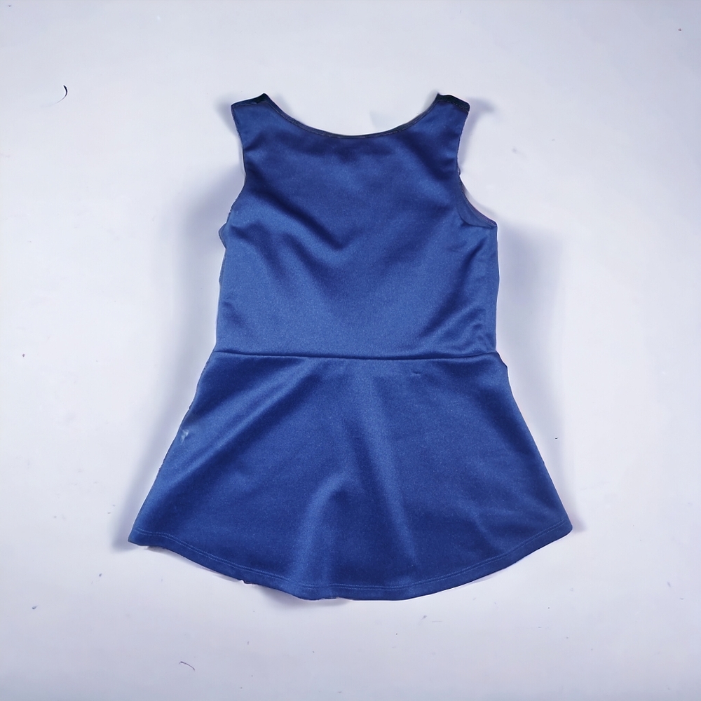 Bijou Bijou Women's Blue Sleeveless Peplum Top Size X-Small